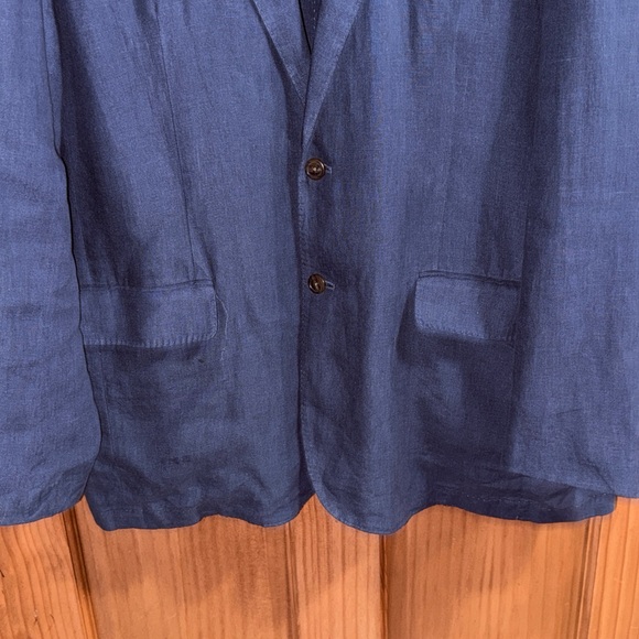 Polo Ralph Lauren Men’s Navy Linen Sportcoat - 46L - Like New - worn once - Picture 4 of 16